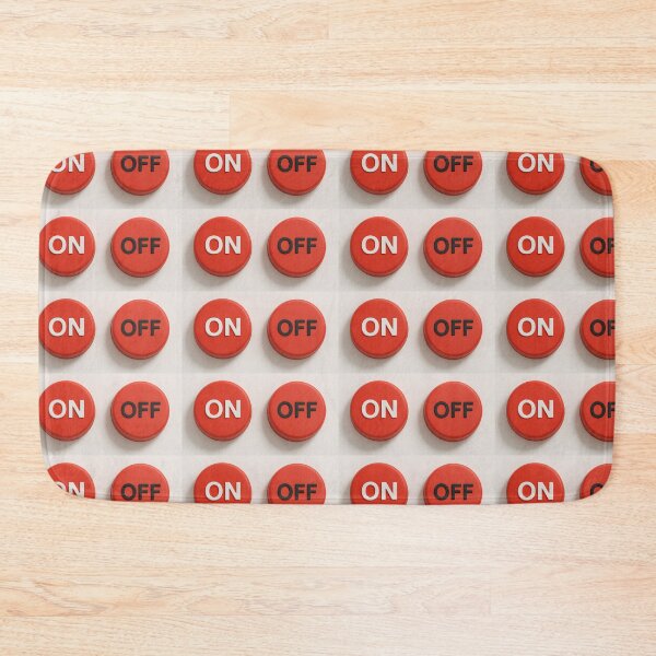 Item preview, On and Off – Minimal Red Button Design designed and sold by casualnature.