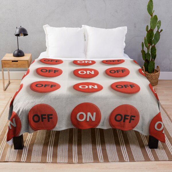 Item preview, On and Off – Minimal Red Button Design designed and sold by casualnature.
