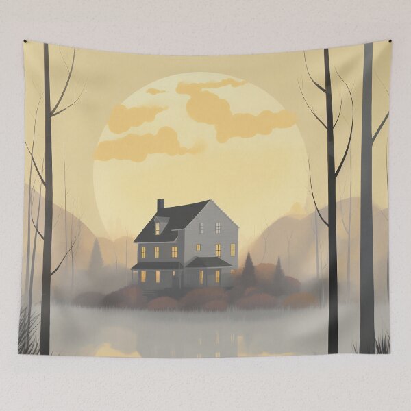 Item preview, Misty Dawn at the Countryside House designed and sold by anytka.