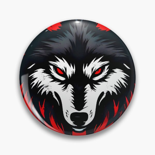 Item preview, Eclipse Wolf Sigil – Gothic Red Moon Art designed and sold by Neer arts.