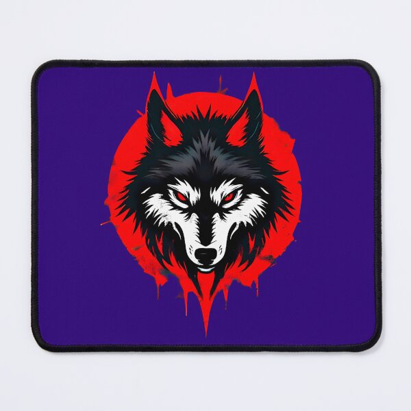 Item preview, Eclipse Wolf Sigil – Gothic Red Moon Art designed and sold by Neer arts.