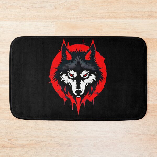 Item preview, Eclipse Wolf Sigil – Gothic Red Moon Art designed and sold by Neer arts.