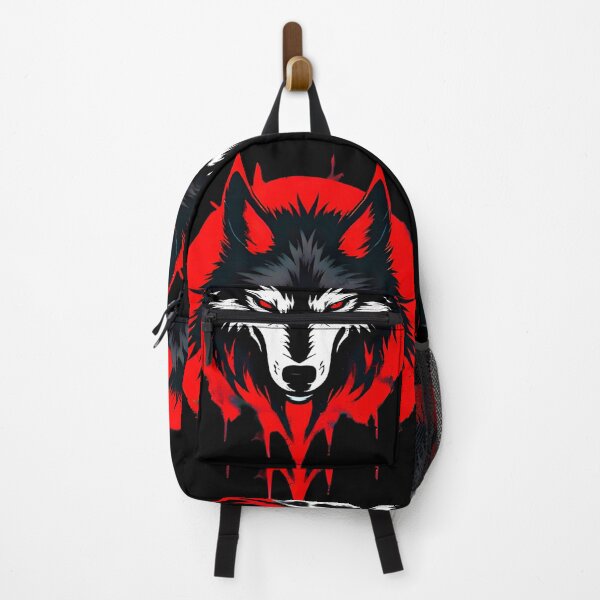 Item preview, Eclipse Wolf Sigil – Gothic Red Moon Art designed and sold by Neer arts.