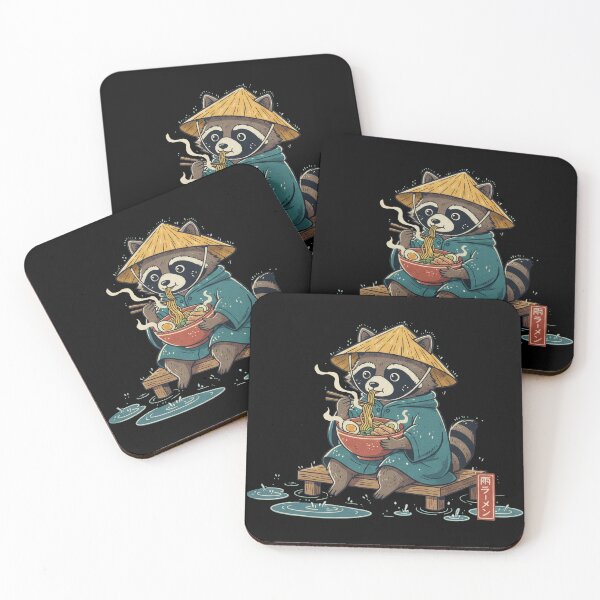 Item preview, Raccoon Ramen Cozy Rainy Day Adorable Japanese Style designed and sold by Bongocomic.