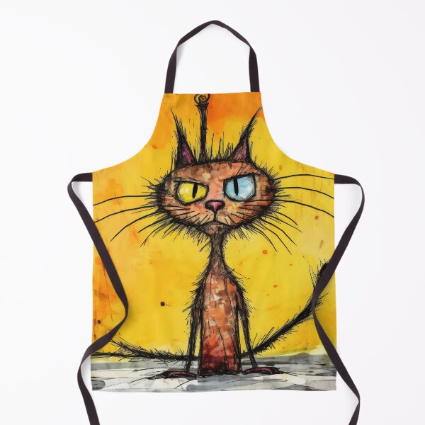 Item preview, A cartoon version of the cat, emotive body language, spiky mounds, frayed designed and sold by anytka.