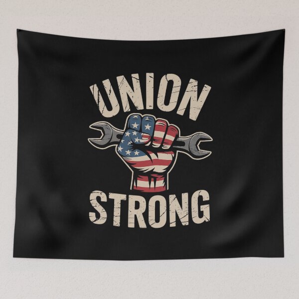 Item preview, Union Strong Happy Labor Day Proud Worker Patriotic US Flag  designed and sold by ClassicAnthony.
