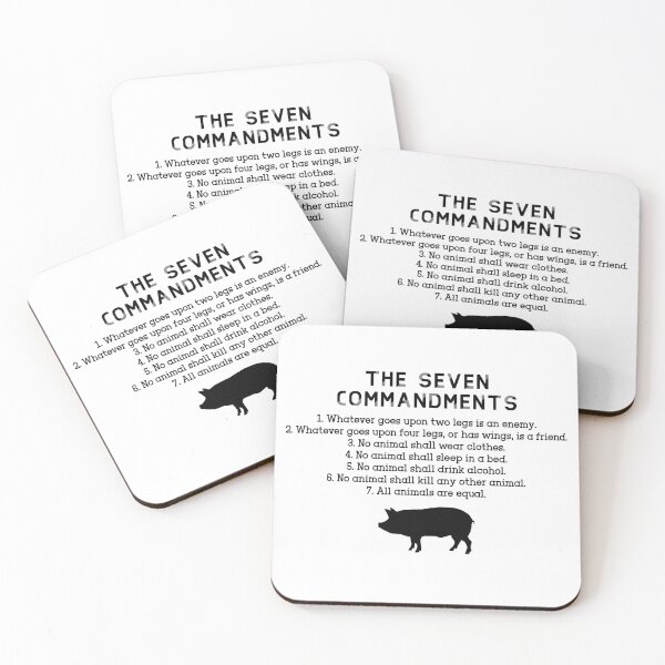 Item preview, Animal Farm The Seven Commandments designed and sold by TsunamiDesigns.