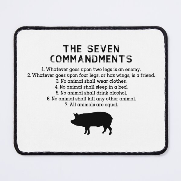 Item preview, Animal Farm The Seven Commandments designed and sold by TsunamiDesigns.
