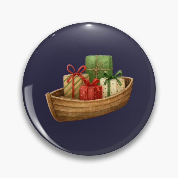 Item preview, Festive Dingy Boat w/ Presents - COASTAL CHRISTMAS COLLECTION designed and sold by autumnallen15.