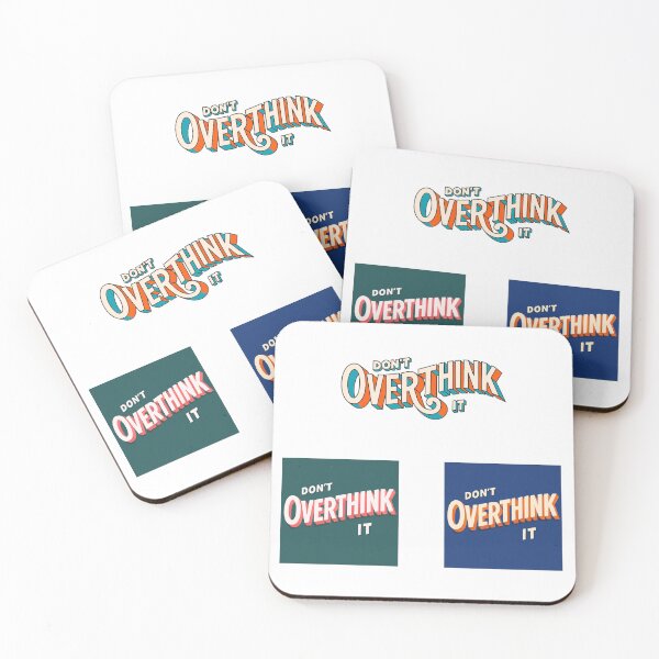 Item preview, Don’t Overthink It Sticker – Retro Typography Motivation designed and sold by Skuzzle.