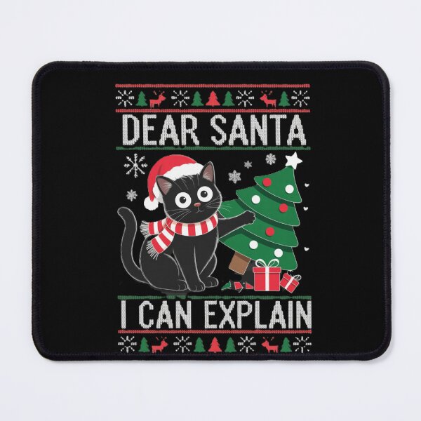 Item preview, Black Cat Santa Christmas Cat Tree gifts lights designed and sold by JediKittenWars.