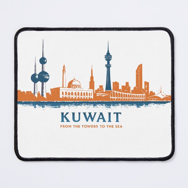 Item preview, Kuwait Skyline Panorama – From the Towers to the Sea | Vintage Vector Art designed and sold by Mo5tar.