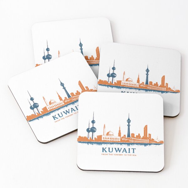 Item preview, Kuwait Skyline Panorama – From the Towers to the Sea | Vintage Vector Art designed and sold by Mo5tar.