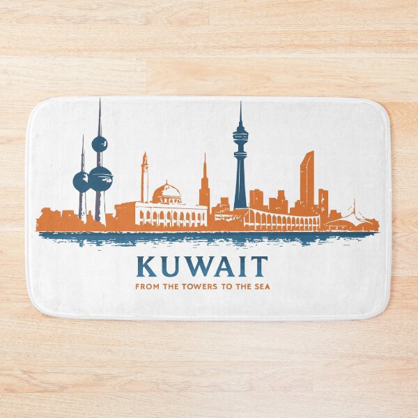 Item preview, Kuwait Skyline Panorama – From the Towers to the Sea | Vintage Vector Art designed and sold by Mo5tar.