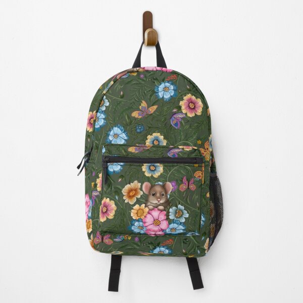 Item preview, Cute Floral Pattern with Mice and Butterflies designed and sold by Ekalininart.