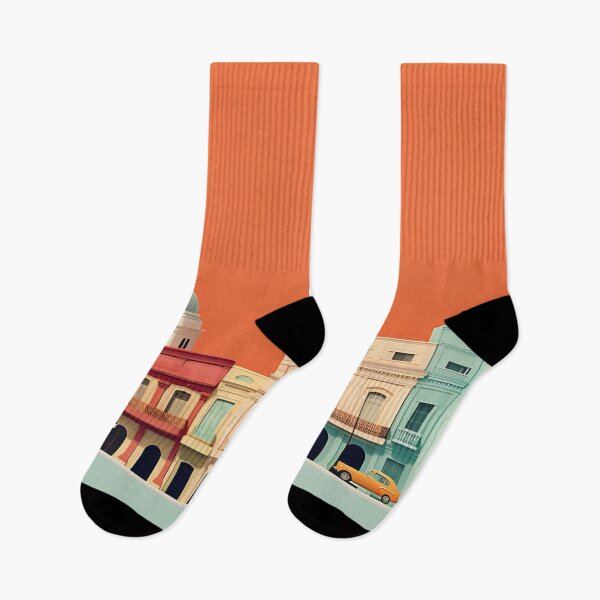 Item preview, Havana urban landscape with cityscape silhouette . Pattern with houses. Illustration designed and sold by anytka.
