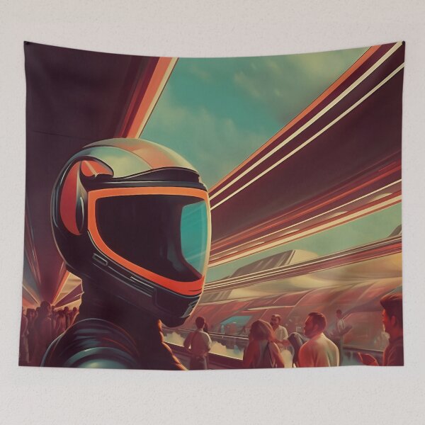 Item preview, Man in helmet standing at train station designed and sold by anytka.