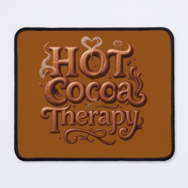 Item preview, Hot Cocoa Therapy Warm Comfort Steam-Heart Cozy Typography designed and sold by Kony83.