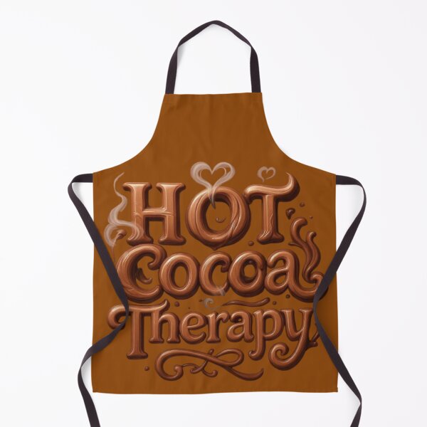Item preview, Hot Cocoa Therapy Warm Comfort Steam-Heart Cozy Typography designed and sold by Kony83.