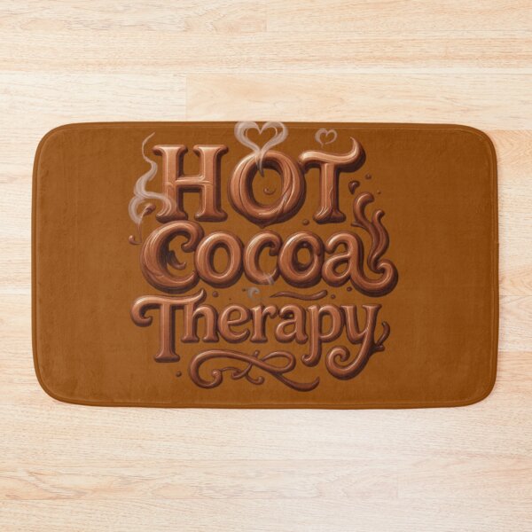 Item preview, Hot Cocoa Therapy Warm Comfort Steam-Heart Cozy Typography designed and sold by Kony83.