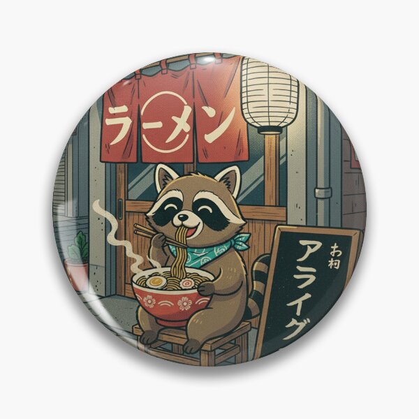Item preview, Raccoon Ramen "Araiguma" Shop Charming Vintage Japanese Style designed and sold by Bongocomic.