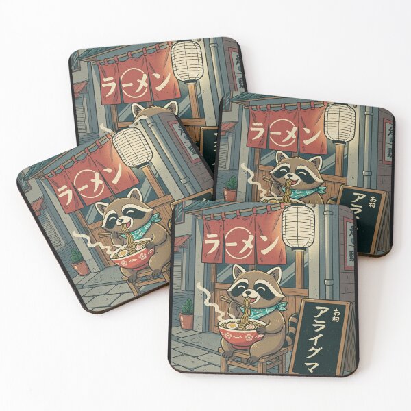 Item preview, Raccoon Ramen "Araiguma" Shop Charming Vintage Japanese Style designed and sold by Bongocomic.