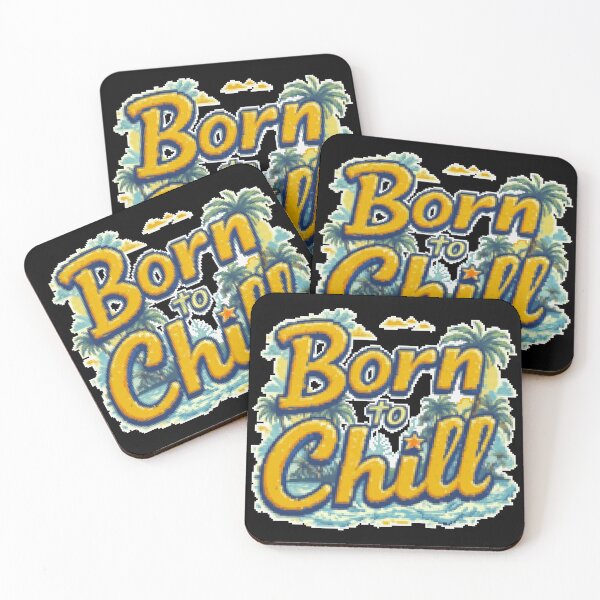 Item preview, Pixel art Retro Summer Vibes – Born to Chill Beach Typography designed and sold by PDA-studio.