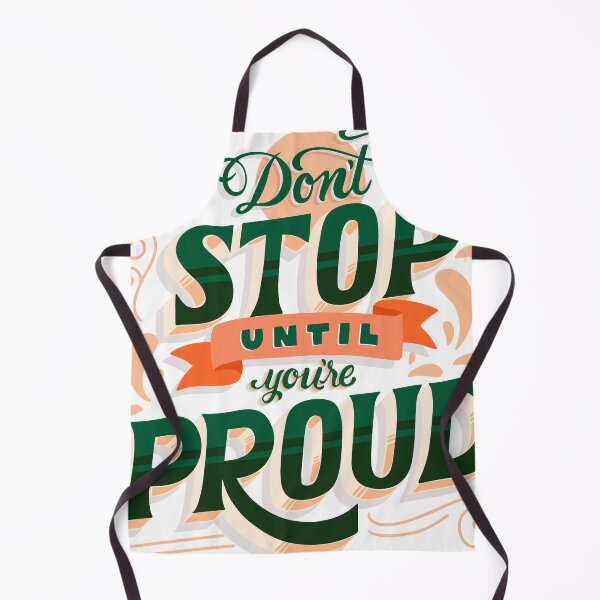 Item preview, Motivational typography artwork saying don't stop until you're proud in bold and colorful lettering designed and sold by bayzidstock.