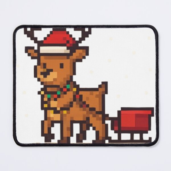 Item preview, Pixel Art Christmas Reindeer – Cute Retro Holiday Design designed and sold by FriendlyKitty.