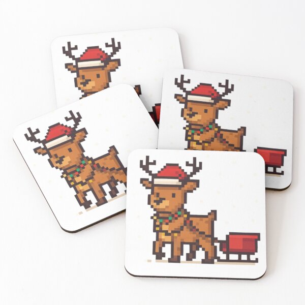 Item preview, Pixel Art Christmas Reindeer – Cute Retro Holiday Design designed and sold by FriendlyKitty.