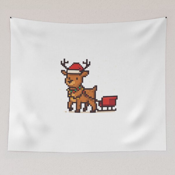 Item preview, Pixel Art Christmas Reindeer – Cute Retro Holiday Design designed and sold by FriendlyKitty.