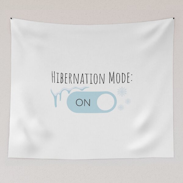 Item preview, Hibernation Mode: ON – Minimalist design for relaxed winter moments designed and sold by SparkLuxe.