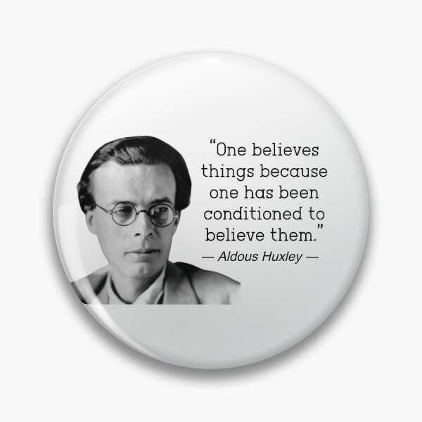 Item preview, Aldous Huxley Belief Quote designed and sold by TsunamiDesigns.
