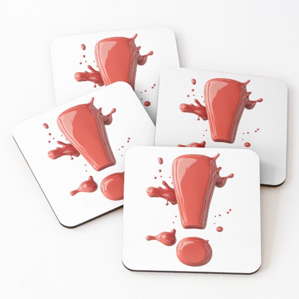 Item preview, Red Paint Splash Exclamation Mark designed and sold by rachada99.