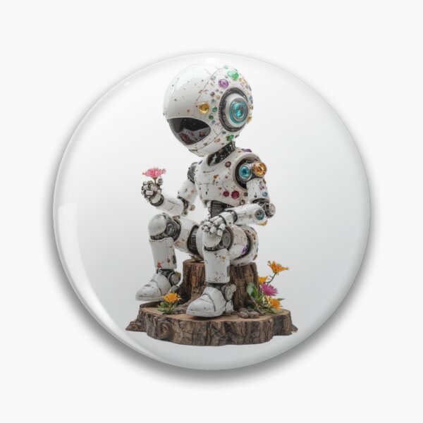 Item preview, The robot looks at the flower with interest designed and sold by MadinaFatt.
