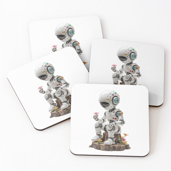 Item preview, The robot looks at the flower with interest designed and sold by MadinaFatt.