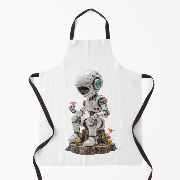 Item preview, The robot looks at the flower with interest designed and sold by MadinaFatt.