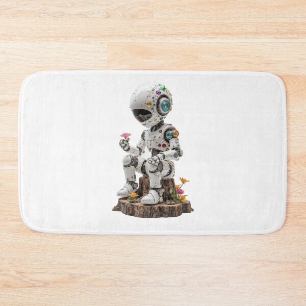 Item preview, The robot looks at the flower with interest designed and sold by MadinaFatt.