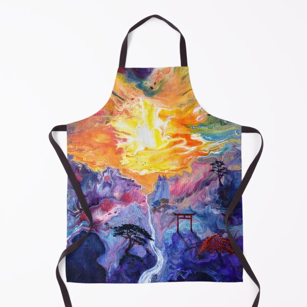 Item preview, Sunburst Waterfall Melody - Shinto Landscape designed and sold by BreezyZen.
