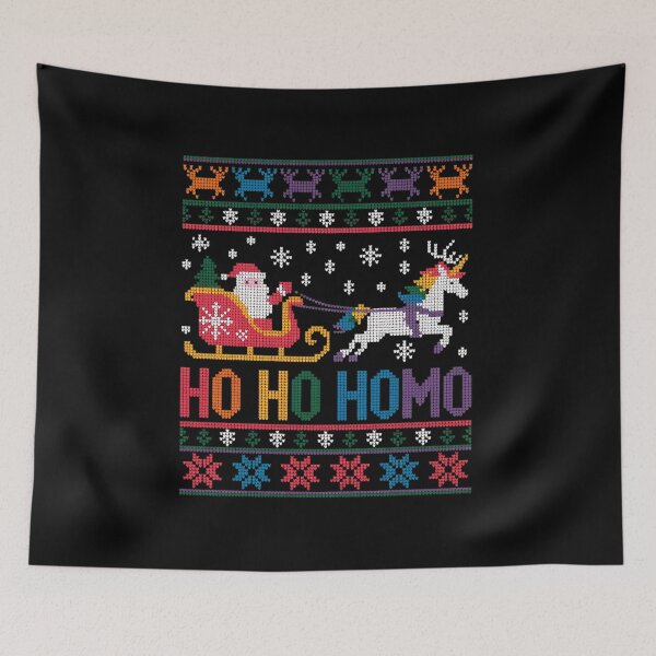Item preview, HoHo Homo Gay Christmas Sweater LGBT Pride LGBTQ Proud Ally designed and sold by FranzFriesen.