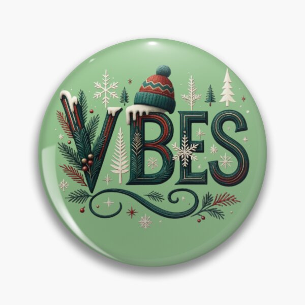 Item preview, Vibes Winter Snowflake Pine Tree Cozy Cap Typography designed and sold by Kony83.