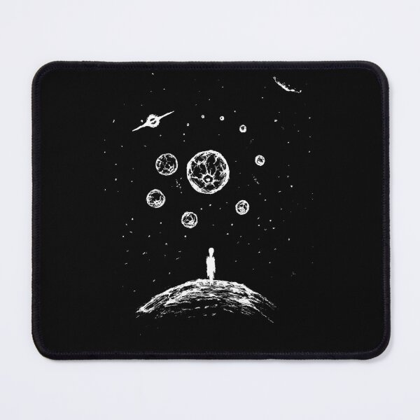 Item preview, Outlander - Cosmic Traveler on Distant Planet | Minimalist Black & White Space Art designed and sold by surmind.
