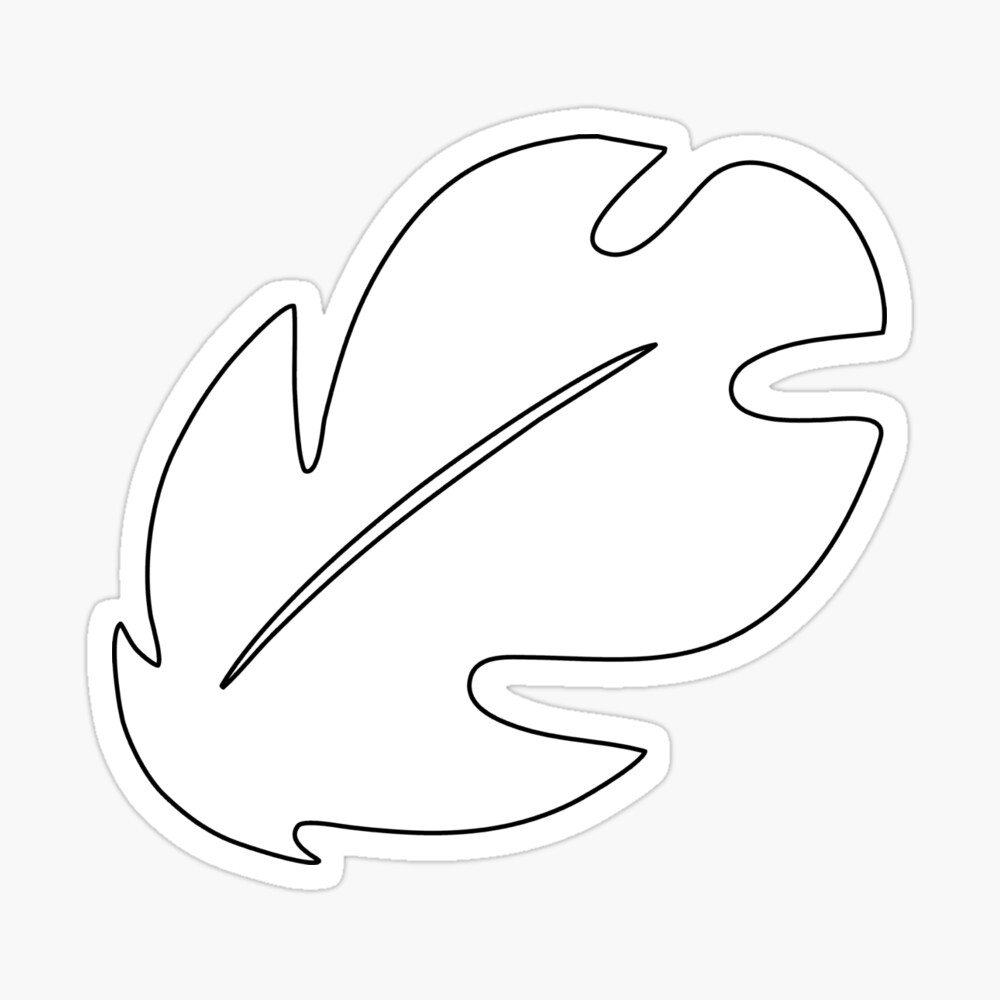 Lilo Hawaiian Floral Leaves  Sticker