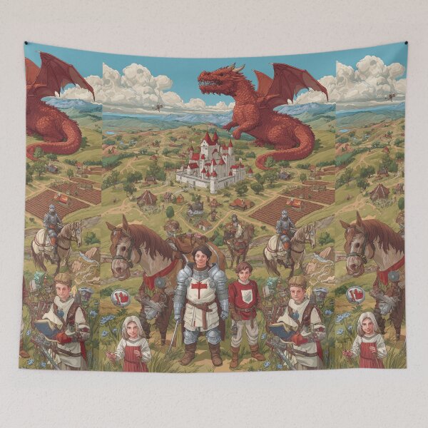 Item preview, The Dragon of Whitecastle Fields designed and sold by Piotrek0001.