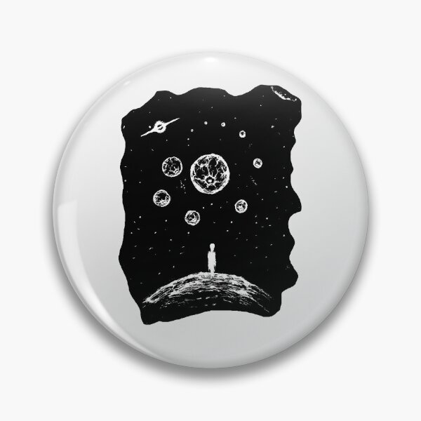 Item preview, Outlander - Cosmic Traveler on Distant Planet | Minimalist Black & White Space Art designed and sold by surmind.