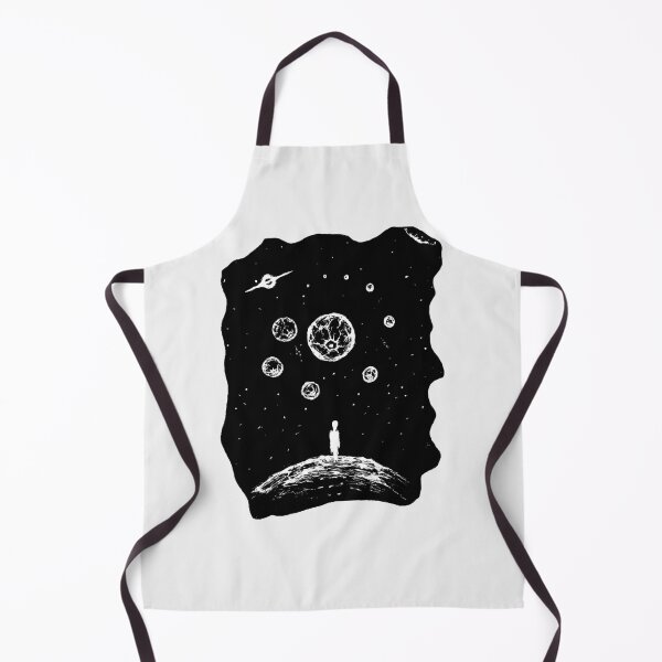 Item preview, Outlander - Cosmic Traveler on Distant Planet | Minimalist Black & White Space Art designed and sold by surmind.