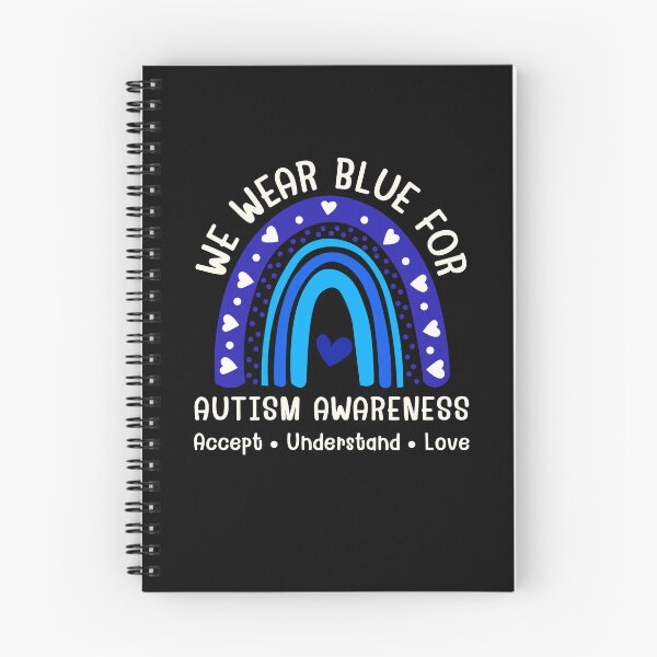 Item preview, We Wear Blue For Autism Awareness Autism family Support Blue Heart Rainbow Love designed and sold by MouDantArts.