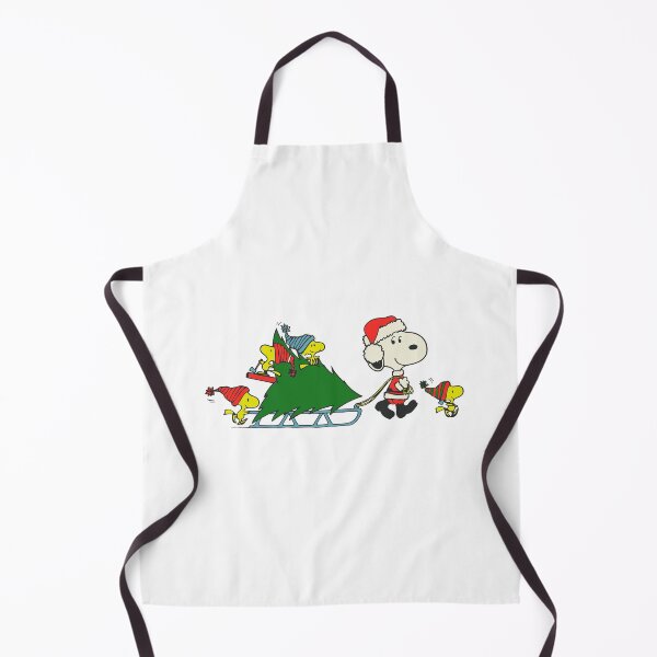 Item preview, Santa Snoopy dragging the Christmas tree with elf helpers designed and sold by Polarisofficial.