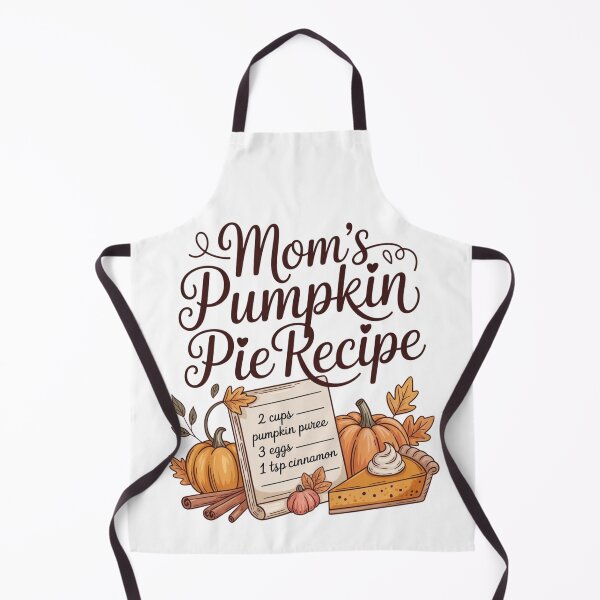 Item preview, Mom’s Pumpkin Pie Recipe – Handwritten Thanksgiving Mug and Aprons designed and sold by midura-studio.