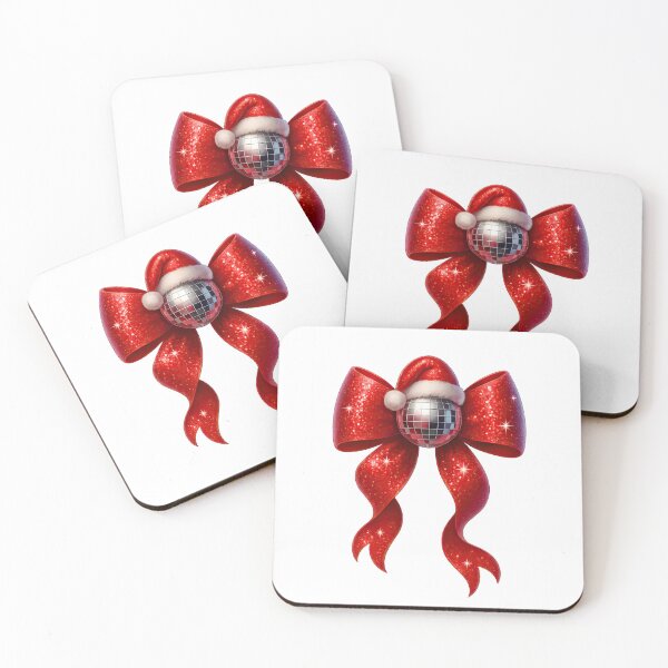 Item preview, Glamorous 3D Christmas Bow with Disco Ornament and Santa Hat designed and sold by MujernDesignArt.